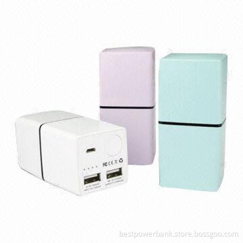 Elegant and Simple Dual USB Power Bank with 10400mAh Big Capacity, Hot Sale